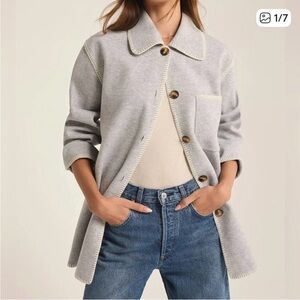 Z Supply Olivia Whipstich Jacket Heather Grey Size Small NWT